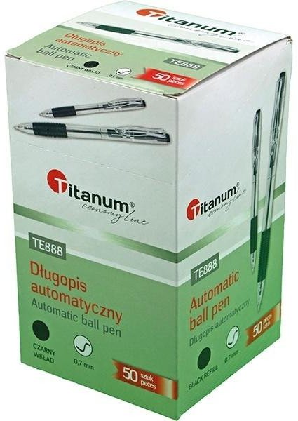 MG Długopis automat. z gripem 0,7mm czarny (50szt)