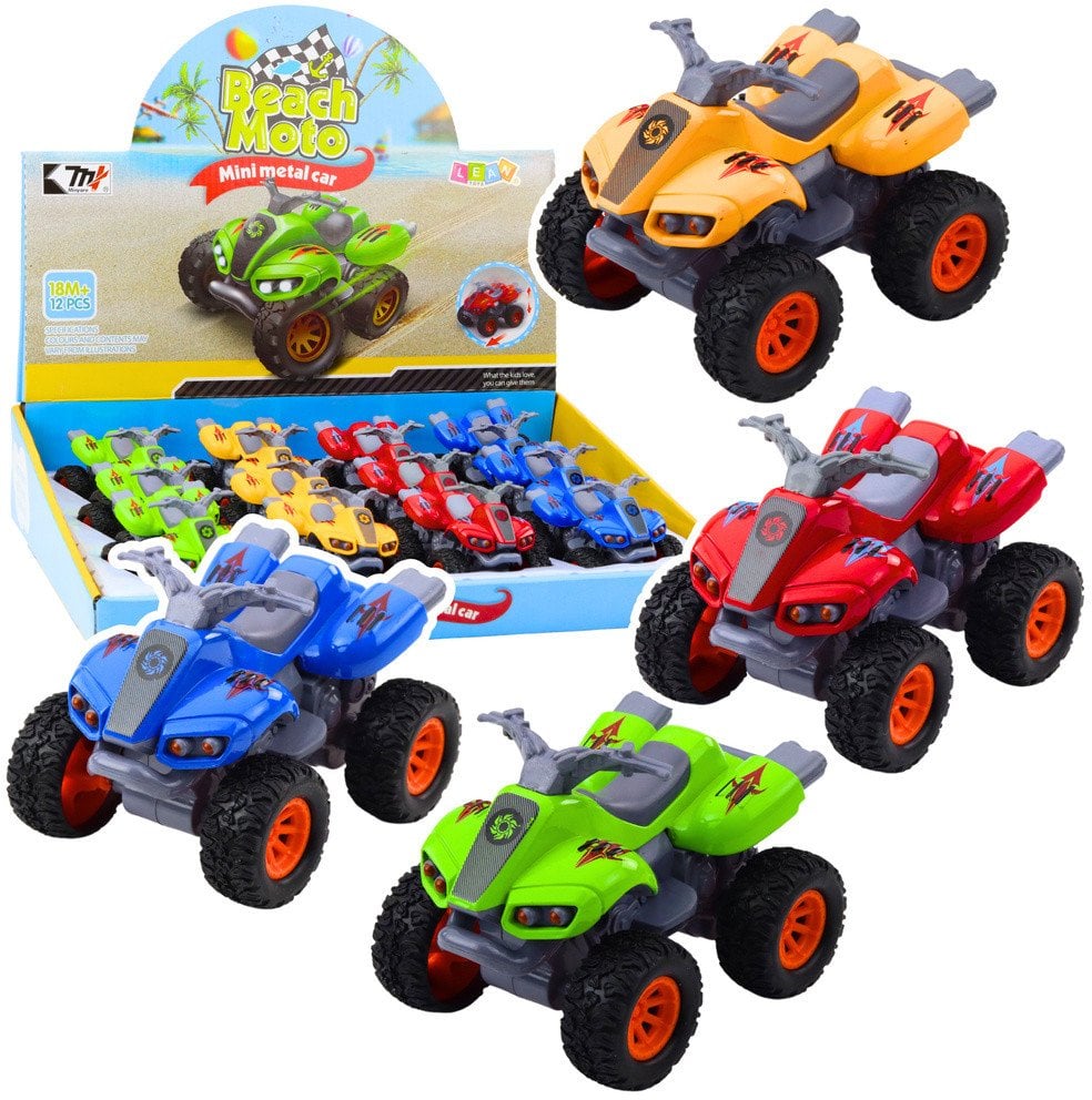 LeanToys Quad Z Napędem Gumowe Opony Metalowa Karoseria Mix