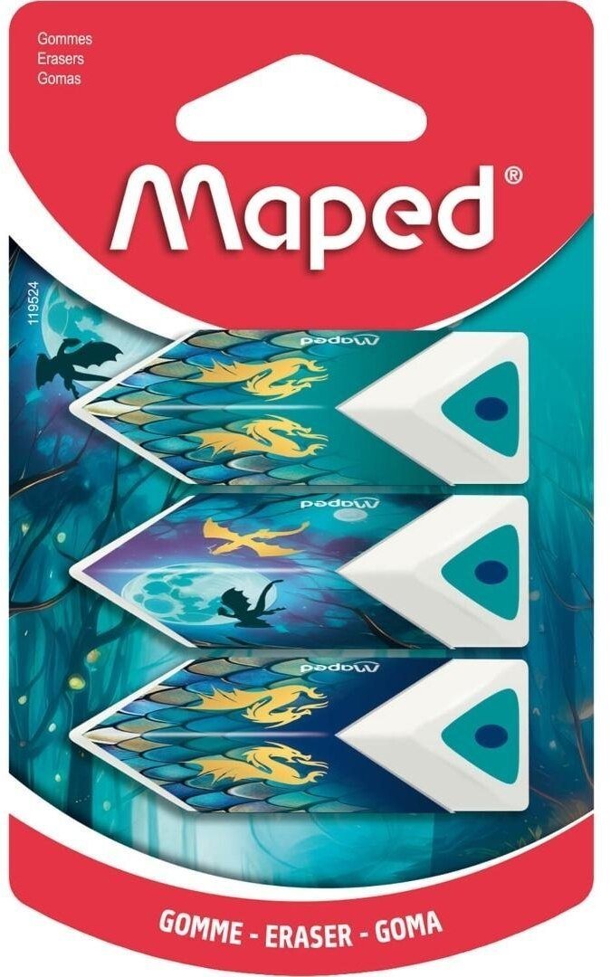 Maped Gumka Pyramid Dragon 3szt MAPED