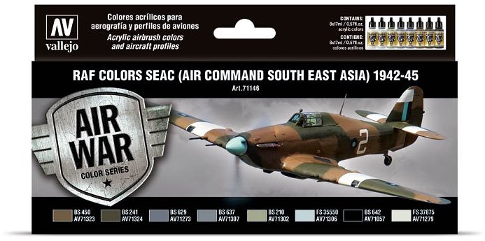 Vallejo Vallejo: 71.146 - Model Air - Air War - RAF Colors - Seac 1942-1945 - Air Command South East...