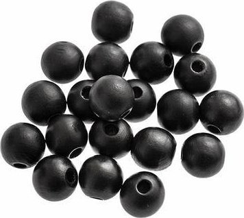 Shan Koraliki drewniane 16mm 20szt matowa czerń