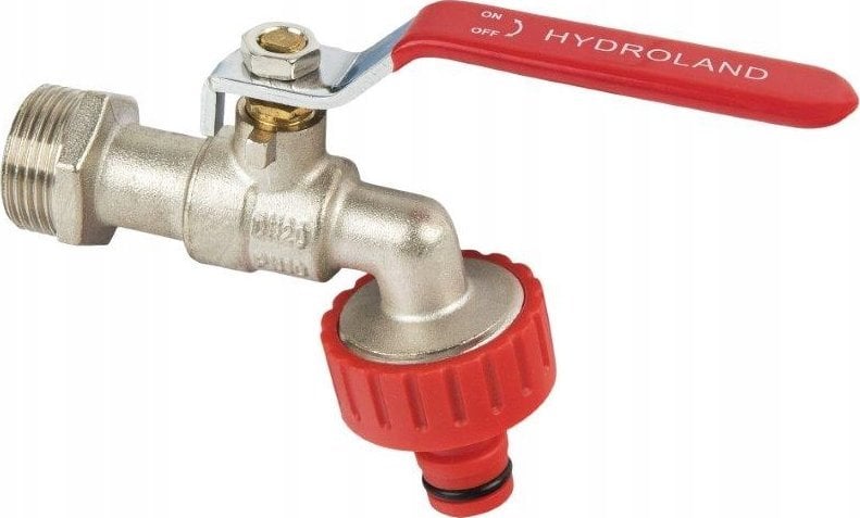 Hydroland ZAWÓR CZERP.KULOWY 3/4" Z DŁAWIKIEM I SZYBKOZŁĄCZKĄ DO WĘŻA OGRODOWEGO Z-CZ20.ZŁ // ZKC-20-R-H/ZŁ