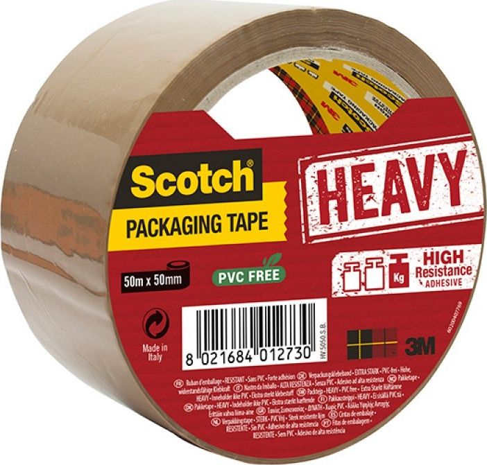 Scotch Taśma pakowa do wysyłek SCOTCH Heavy (HV.5050.S.B), bardzo mocna, 50mm, 50m, brązowy
