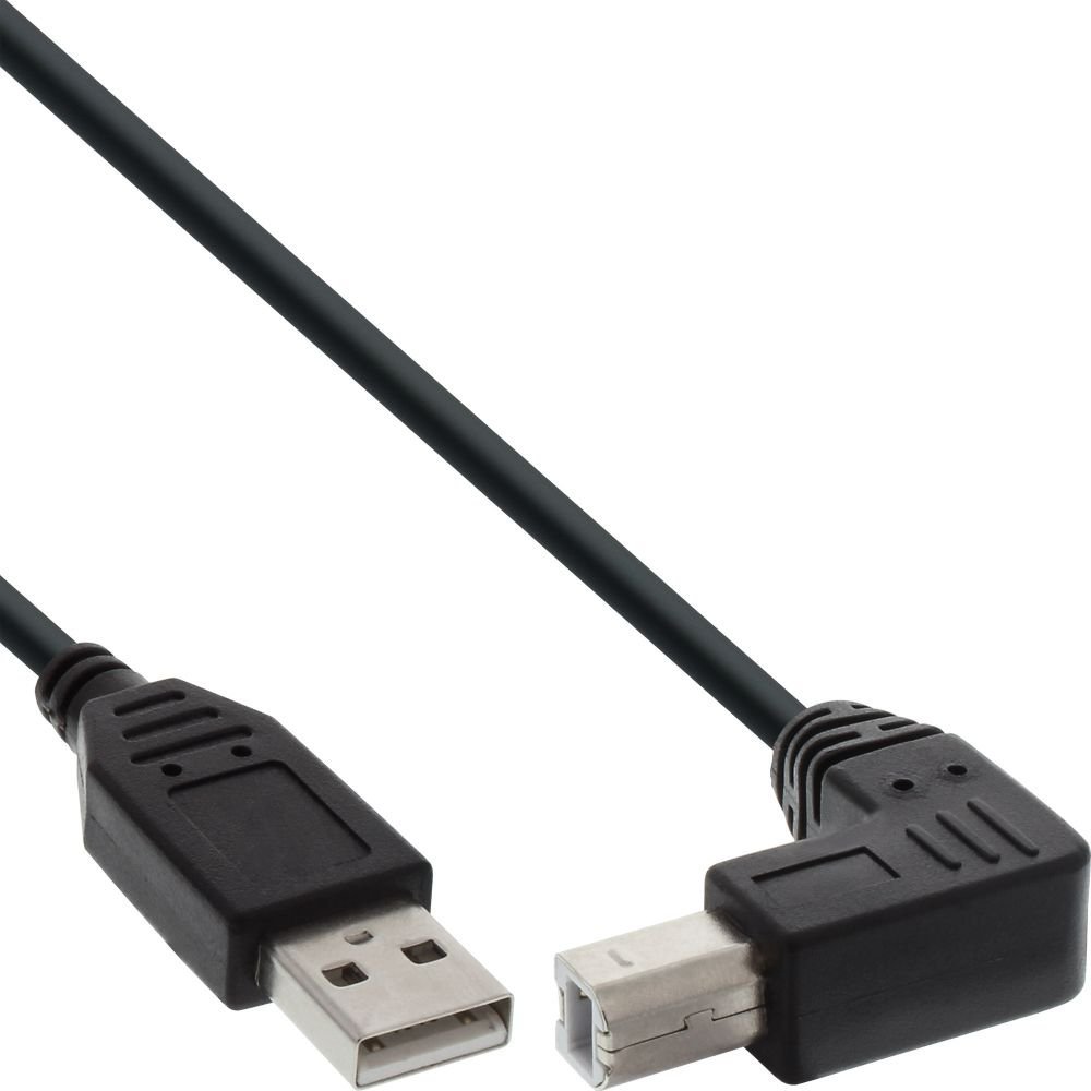 Фото - Кабель InLine Kabel USB  USB-A - USB-B 0.5 m Czarny  (34505U)