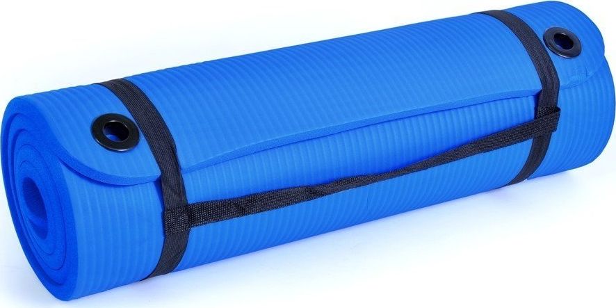 SMJ sport Mata treningowa YG002 183 cm x 61 cm x 1.5 cm niebieska