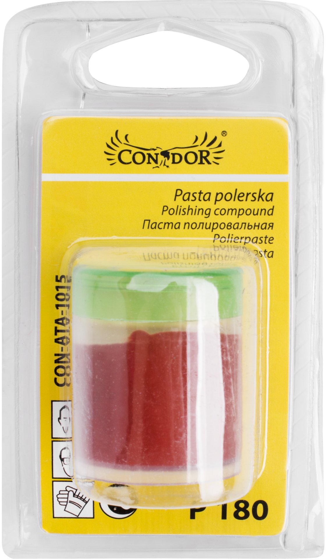 Drel DREL Pasta polerska P180 czerwona do polerowania metalu