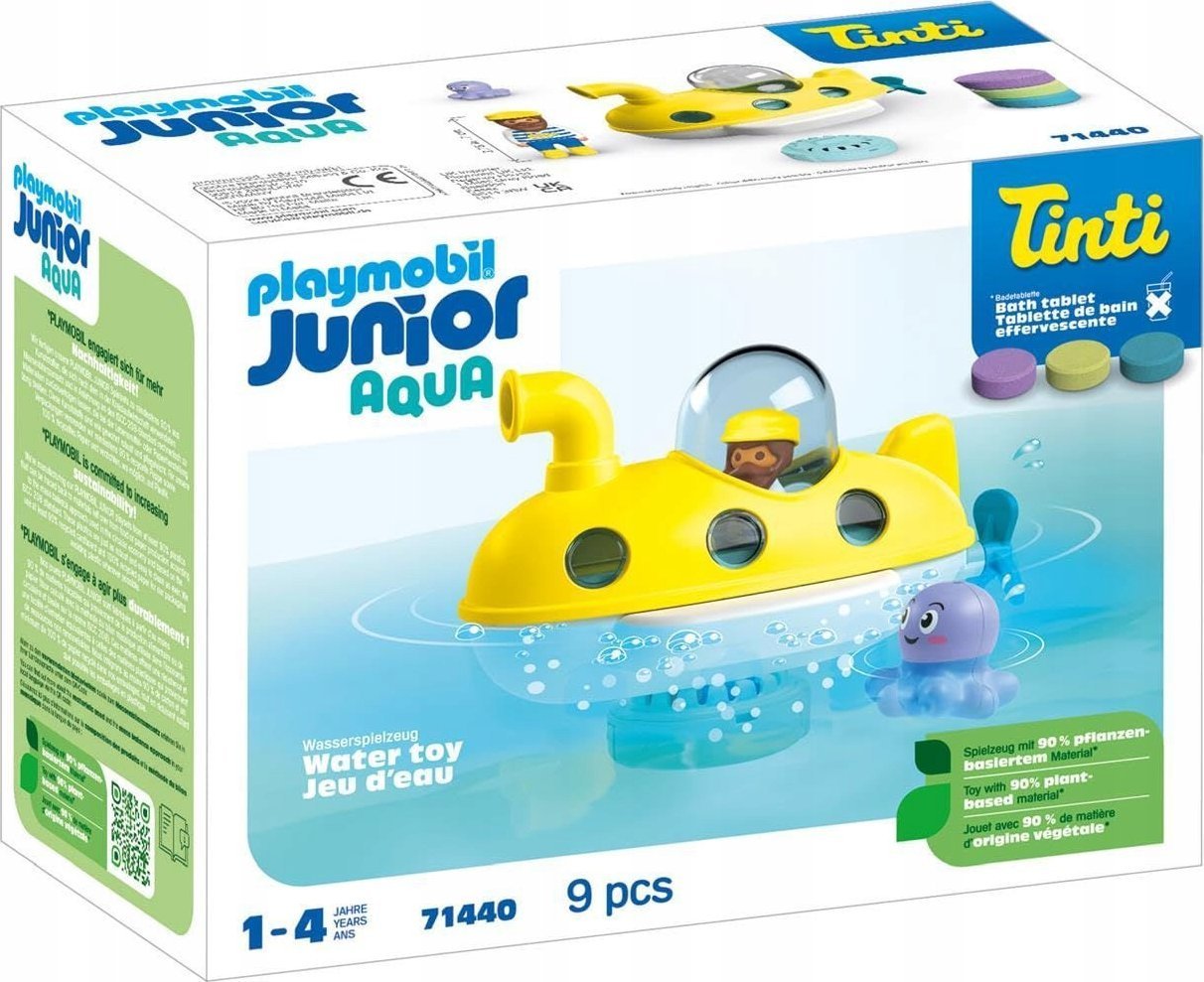 PLAYMOBIL 71440 Junior Aqua & Tinti: Colorful Submarine, Construction Toy