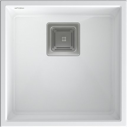 Zlewozmywak Quadron DAVID 40 GraniteQ snow white/elementy stalowe
