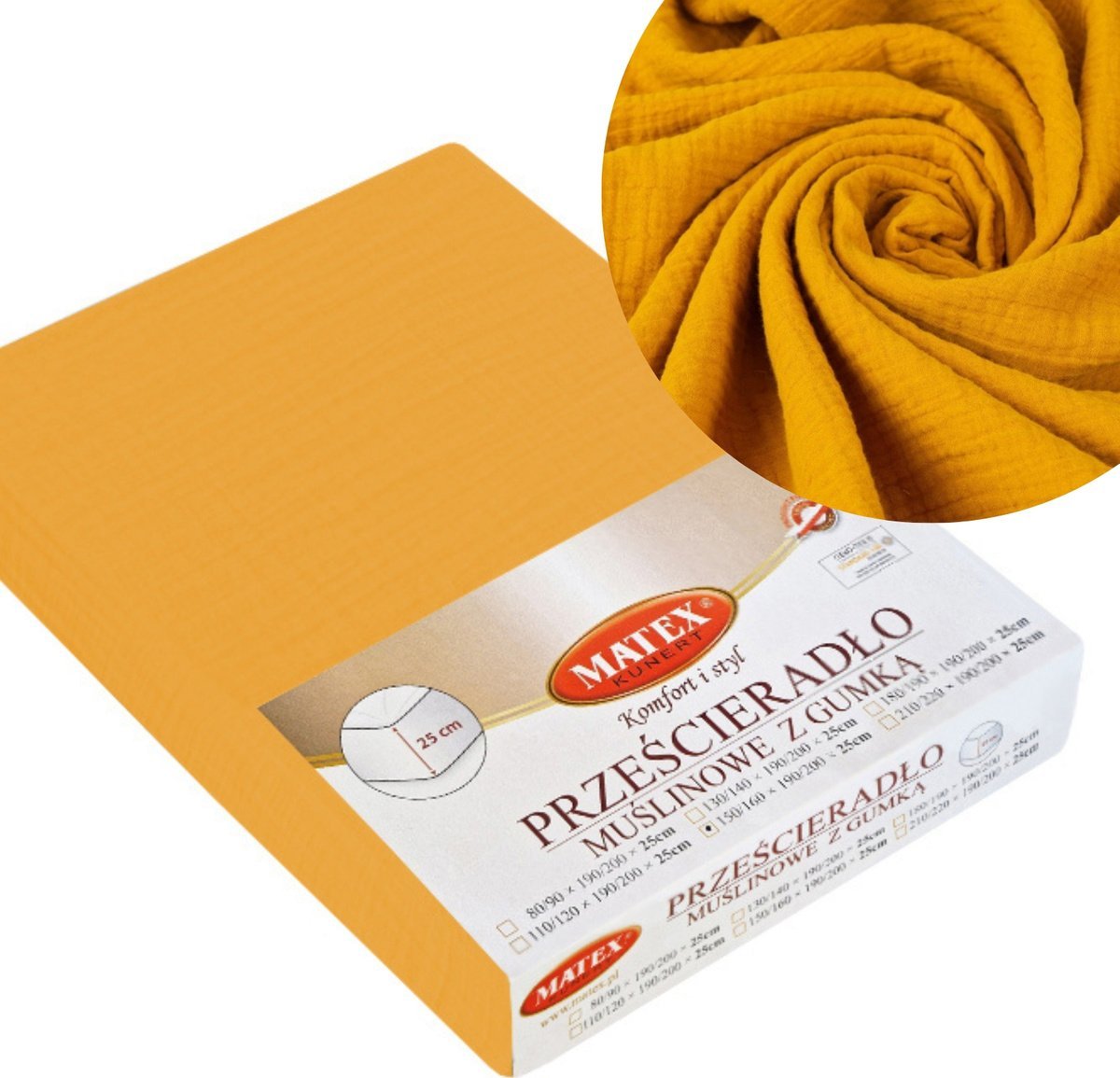Matex Prześcieradło 90 x 200 z Gumką MUSLIN 06