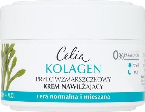 Celia Seria kolagenowa Krem nawilżający przeciw zmarszczkom do cery normalnej i mieszanej 50 ml