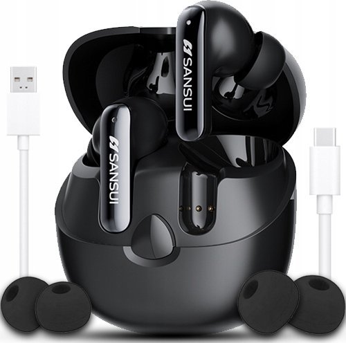 GŁOŚNE SŁUCHAWKI BEZPRZEWODOWE BLUETOOTH 5.4 DOKANAŁOWE SPORTOWE POWERBANK