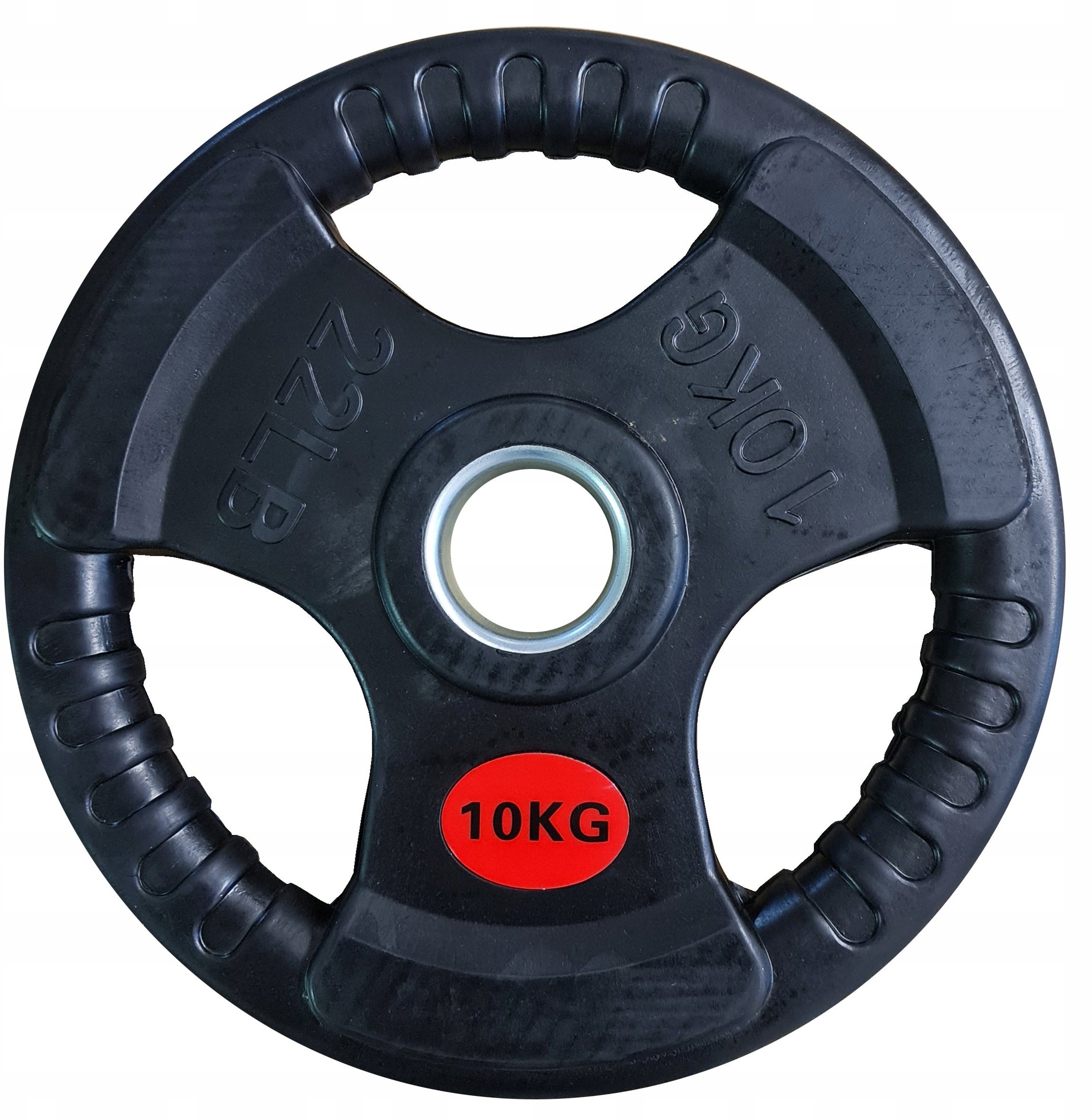Kubisport Talerz ciężar obciążenie olimpijskie gumowe z uchwytami 10kg 10mm (Kub_05-CWRUB10)