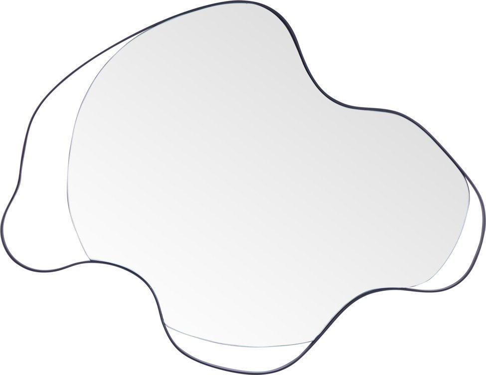 Zdjęcia - Lustro ścienne Beliani Metalowe 77 x 59 cm czarne MELUN