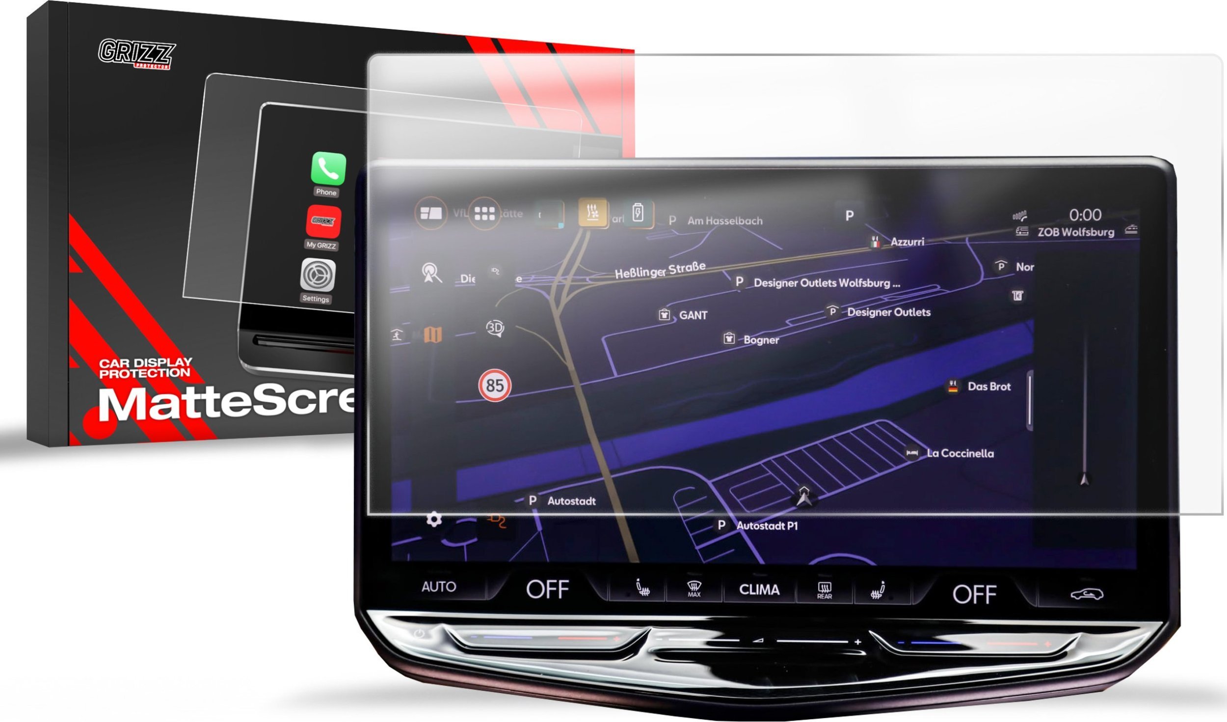 GrizzGlass Folia matowa CarDisplay Protection do Cupra Tavascan 15" (2025)