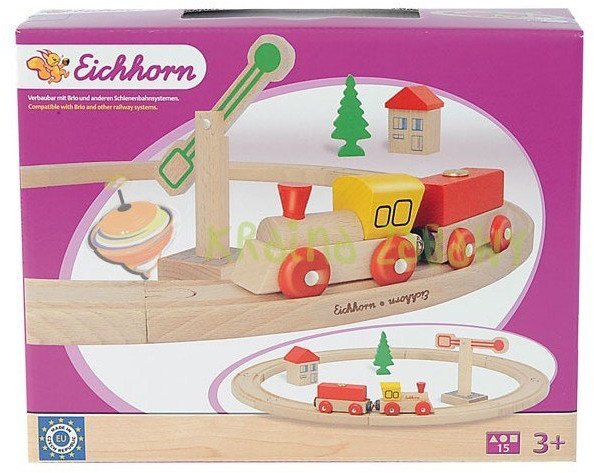 Eichhorn EICHHORN 2109 KOLEJKA DREWNIANA 22 ELEMENTY