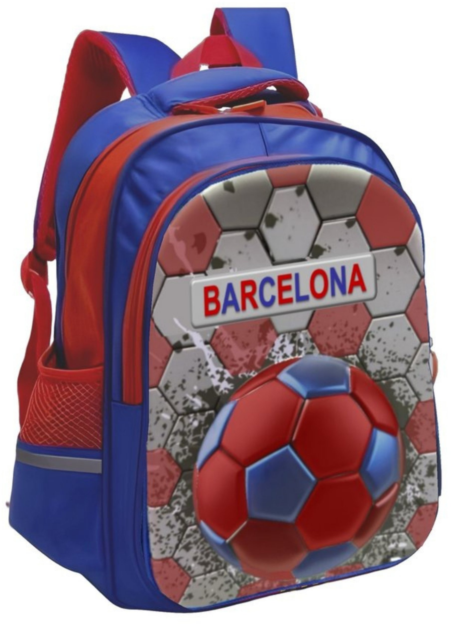 FC BARCELONA Plecak przedszkolny dla chłopca piłkarski duży FC Barcelona 3D