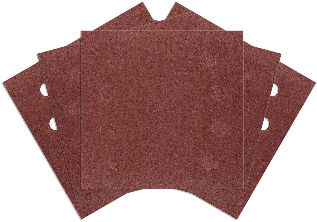 Neo Papiery ścierne na rzep, kwadrat 113 x 113 mm, P240, 5 szt., z 8 otworami do 04-623