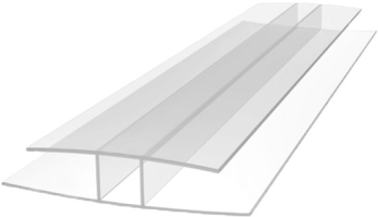 H-profil łączący 1000mm poliwęglan bezbarwny 4mm