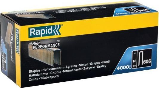 Rapid Zszywki Rapid z wąską koroną nr 606 (18 mm) - opakowanie 4000 szt.