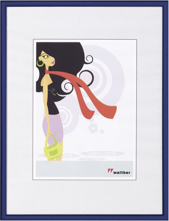 Ramka Walther New Lifestyle, 21x29,7, A4, plastikowa, niebieska (KV130L)