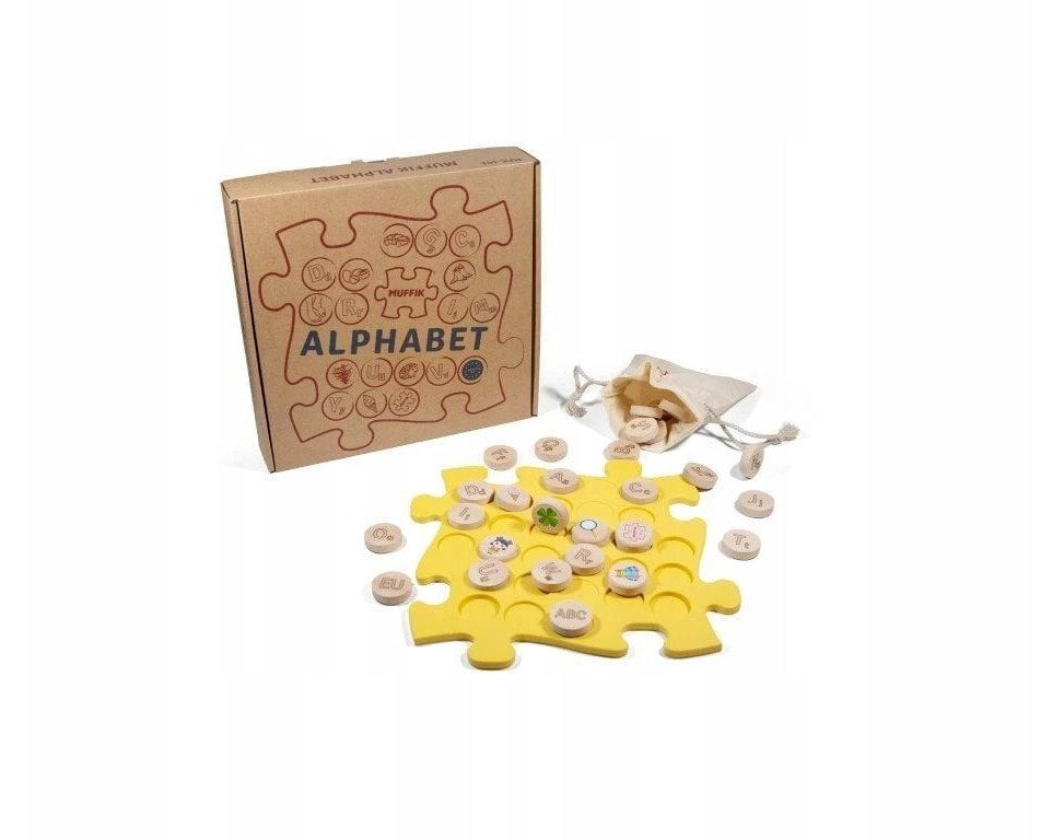 Askato Mata Sensoryczna Ortopedyczna Puzzle Alfabet Nauka Angielskiego Muffik / Alphabet Lemon / Mfk...
