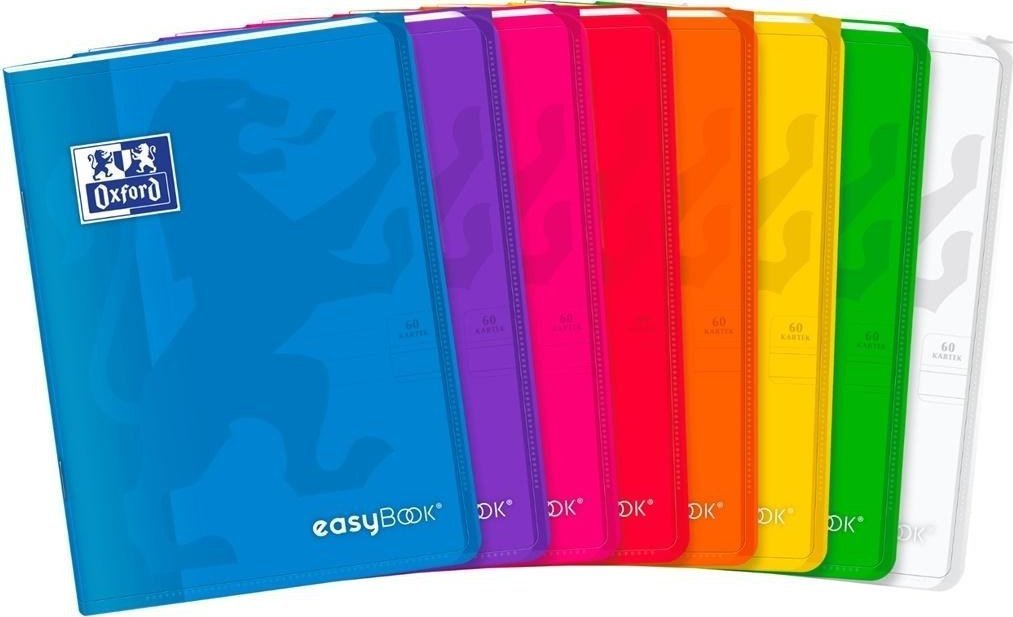 Oxford Zeszyt A5/60K linia PP Eeasybook mix (8szt)