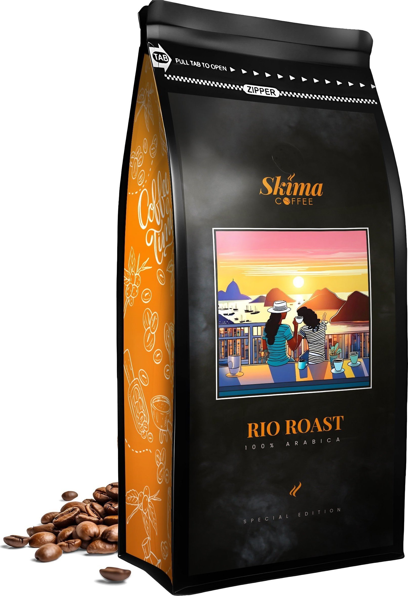 Kawa ziarnista SkimaCoffee Kawa ziarnista 1kg RIO ROAST 100% ARABICA (SPECIAL EDITION) do ekspresu