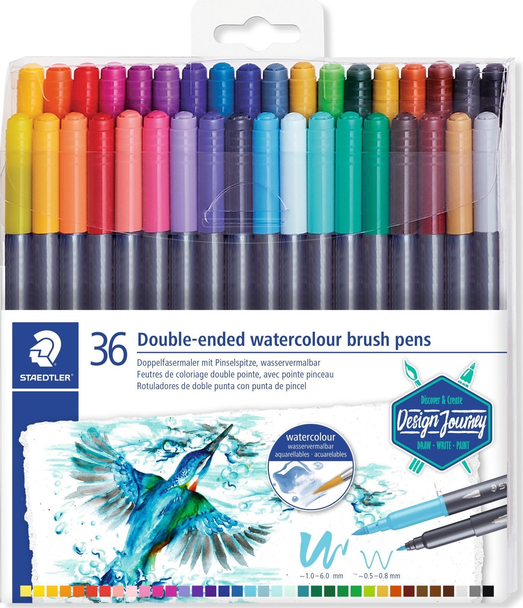 Staedtler Pisaki pędzelkowe akwarelowe Staedtler 36 kolorów