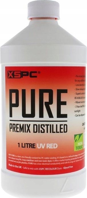 XSPC Pure Coolant 1 Liter - czerwony UV