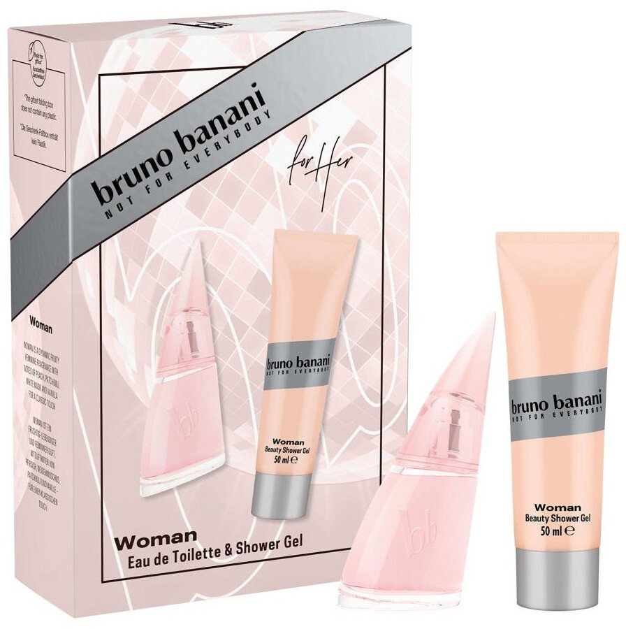 Bruno Banani Perfumy damskie Woman zestaw woda toaletowa spray 30ml, żel pod prysznic 50ml