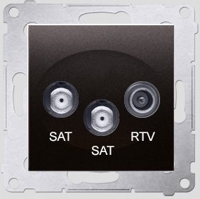 Kontakt-Simon Gniazdo antenowe SIMON54 SAT/SAT/RTV końcowe antracyt - DASK2.01/48