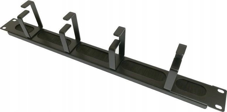Base link ORGANIZER KABLI 19" RACK Z HACZYKAMI 1U PRZEPUST