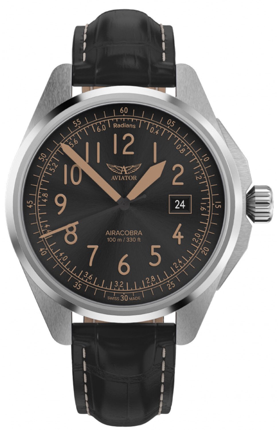 Zegarek Aviator Zegarek męski Aviator V.1.38.0.323.4 czarny