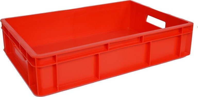 Artech Pojemnik transportowy EURO 130 ścianki i dno pełne, wym. 600 x 400 x 130 mm (kolor: czerwony)