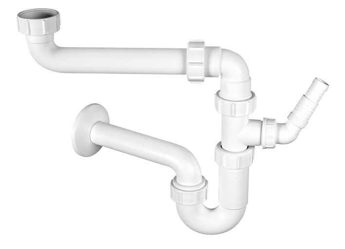 Syfon McAlpine rurowy 5/4" DN32 z przedłużką biały (HC4PF-32SPSW)