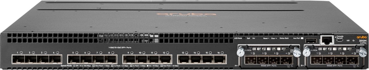   HPE Aruba 3810M Switch 24 SFP+ Ports 250W Layer 3 Backplane Stacking