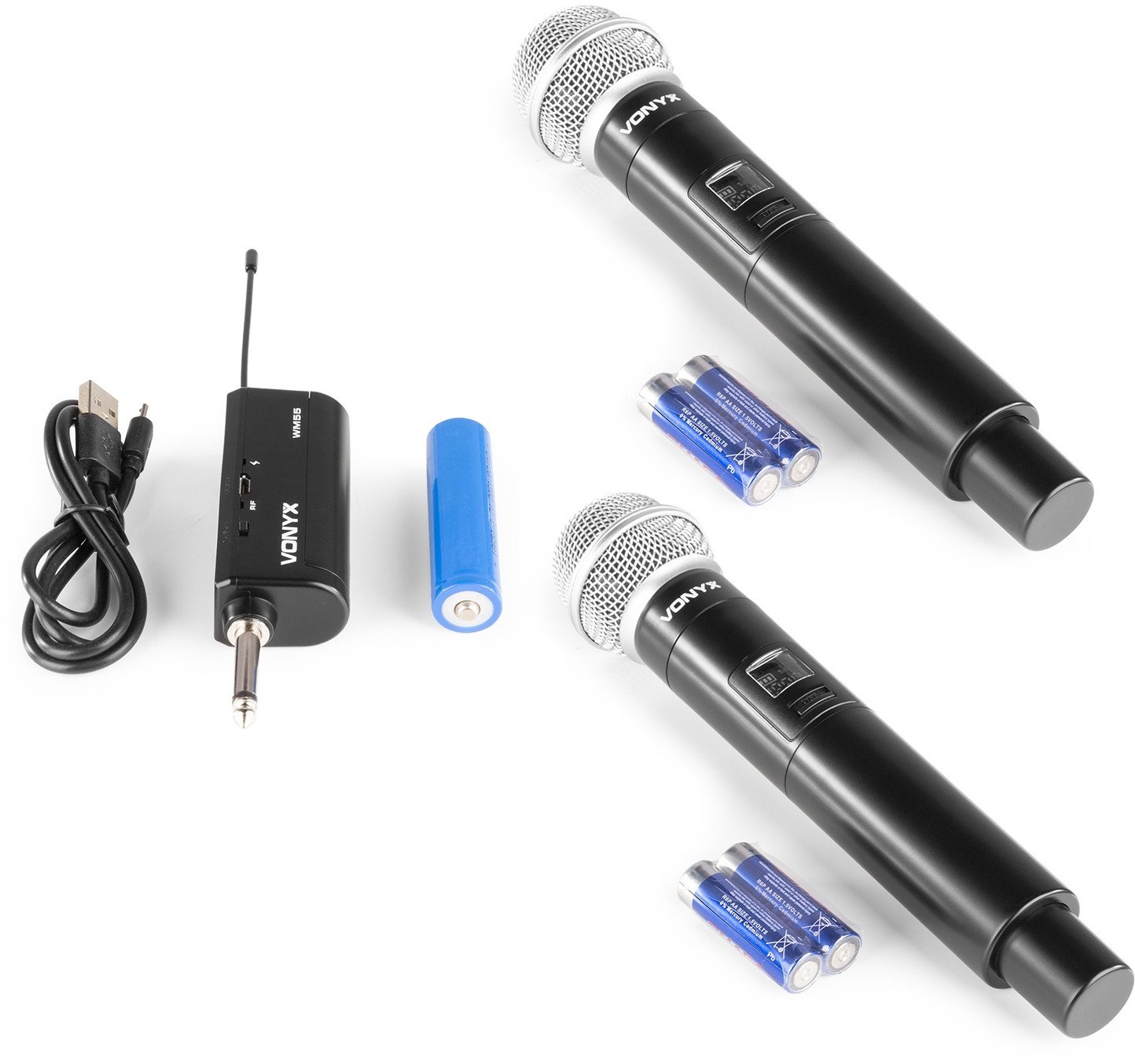 Mikrofon Vonyx Bezprzewodowy zestaw mikrofonów UHF do ręki WM552 one size