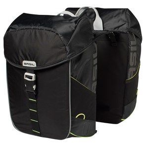 Basil Sakwa turystyczna podwójna MILES DOUBLE BAG 32L, mocowanie na paski, wodoodporny poliester, cz...