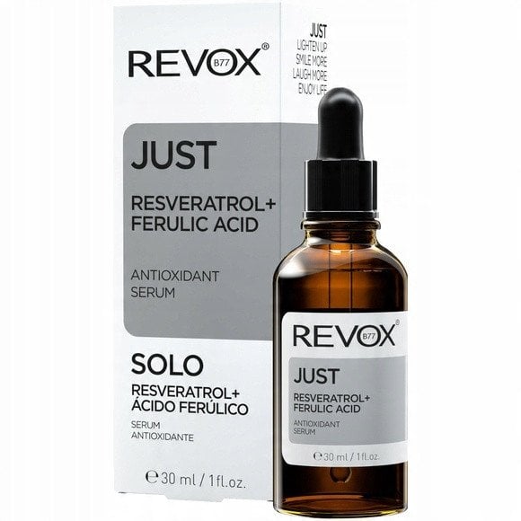 Revox B77, Just Squalane, Resveratrol + Ferulic Acid, Anti-Oxidant, Serum, For Face & Neck, 30 ml For Women