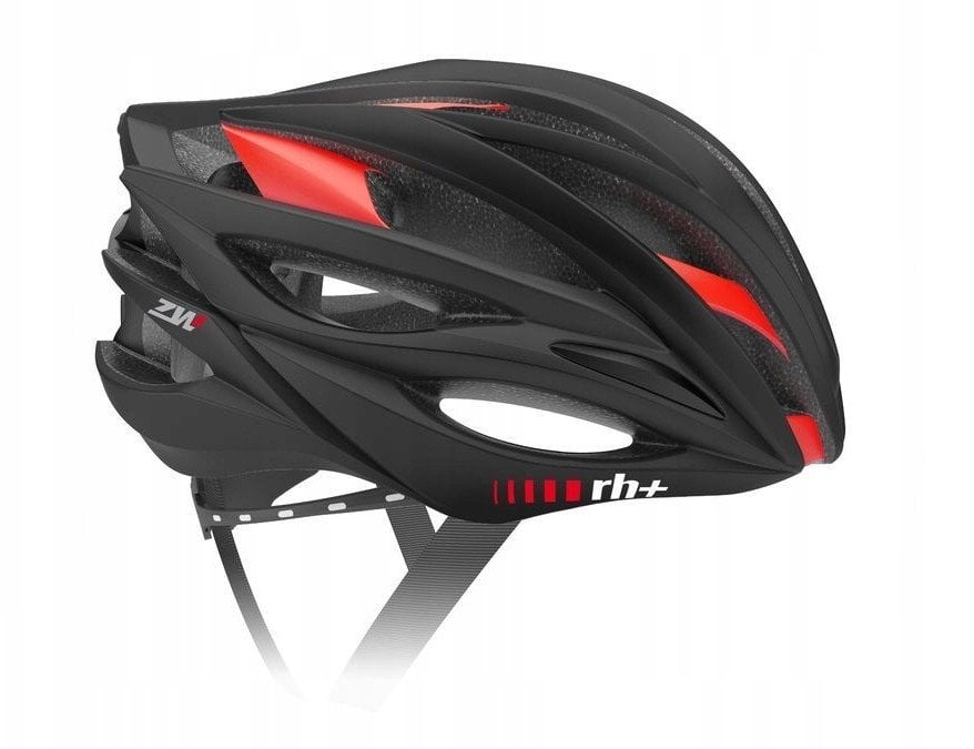 Kask rowerowy zeroRH+ ZW MATT BLACK - BDG SHINY RED - XS/M