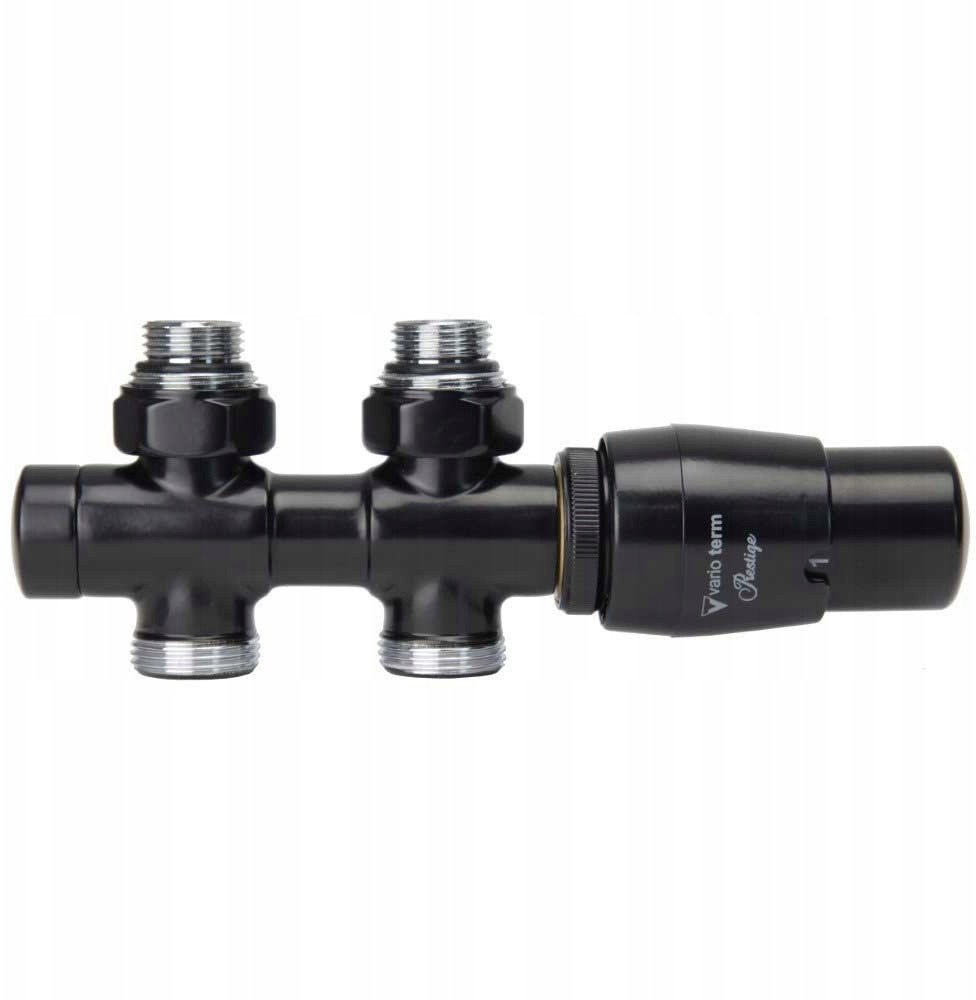 Vario Term zestaw termostatyczny TWINS prosty czarny mat TSGS0224CFP