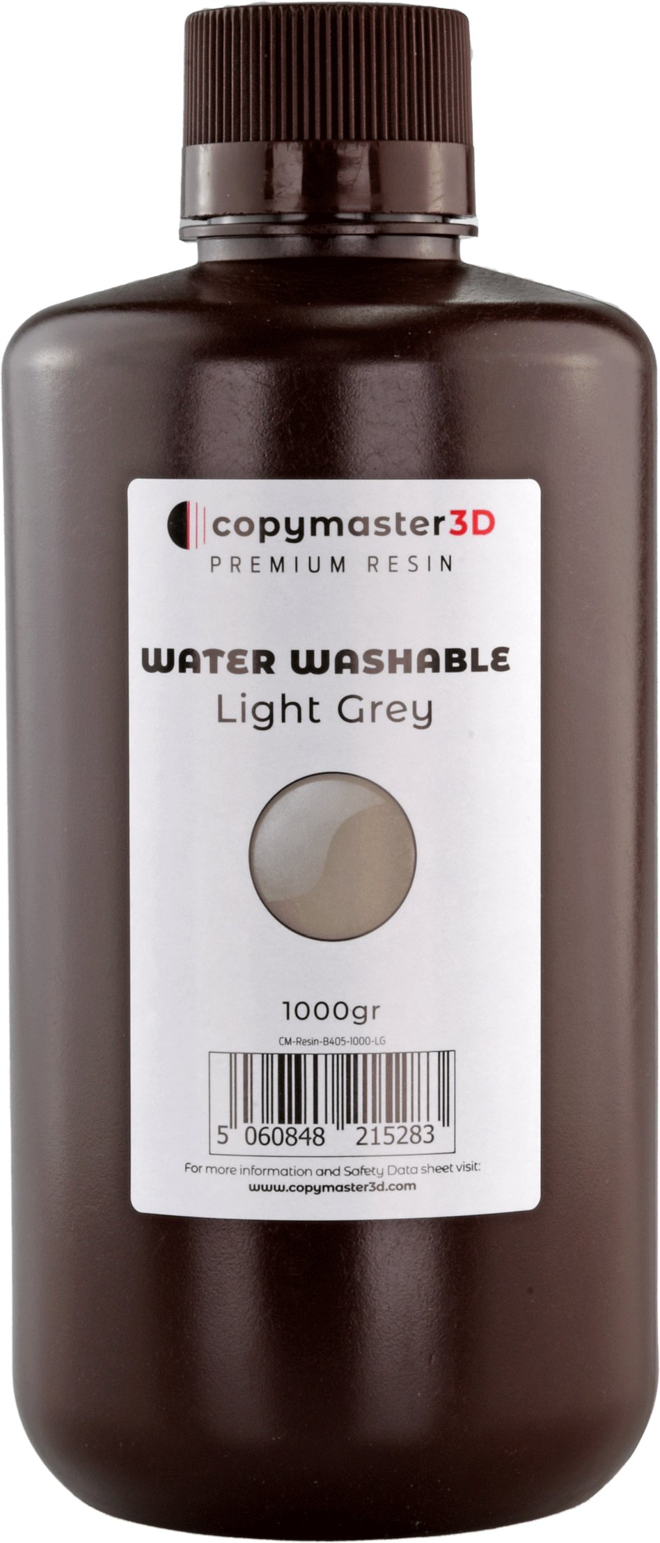 Gimmik Copymaster3D Water Washable UV Resin – 1000 ml – Light Grey