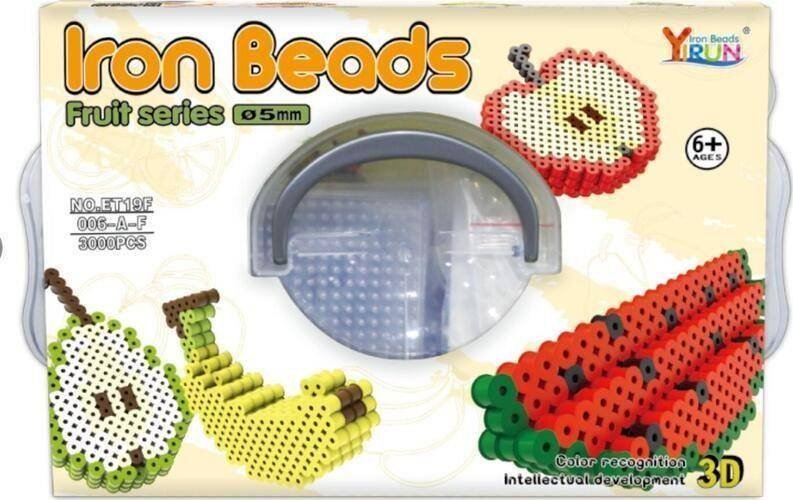 Prasowanka, Koraliki Do Prasowania, Zestaw OWOCE 3D 3000 Sztuk