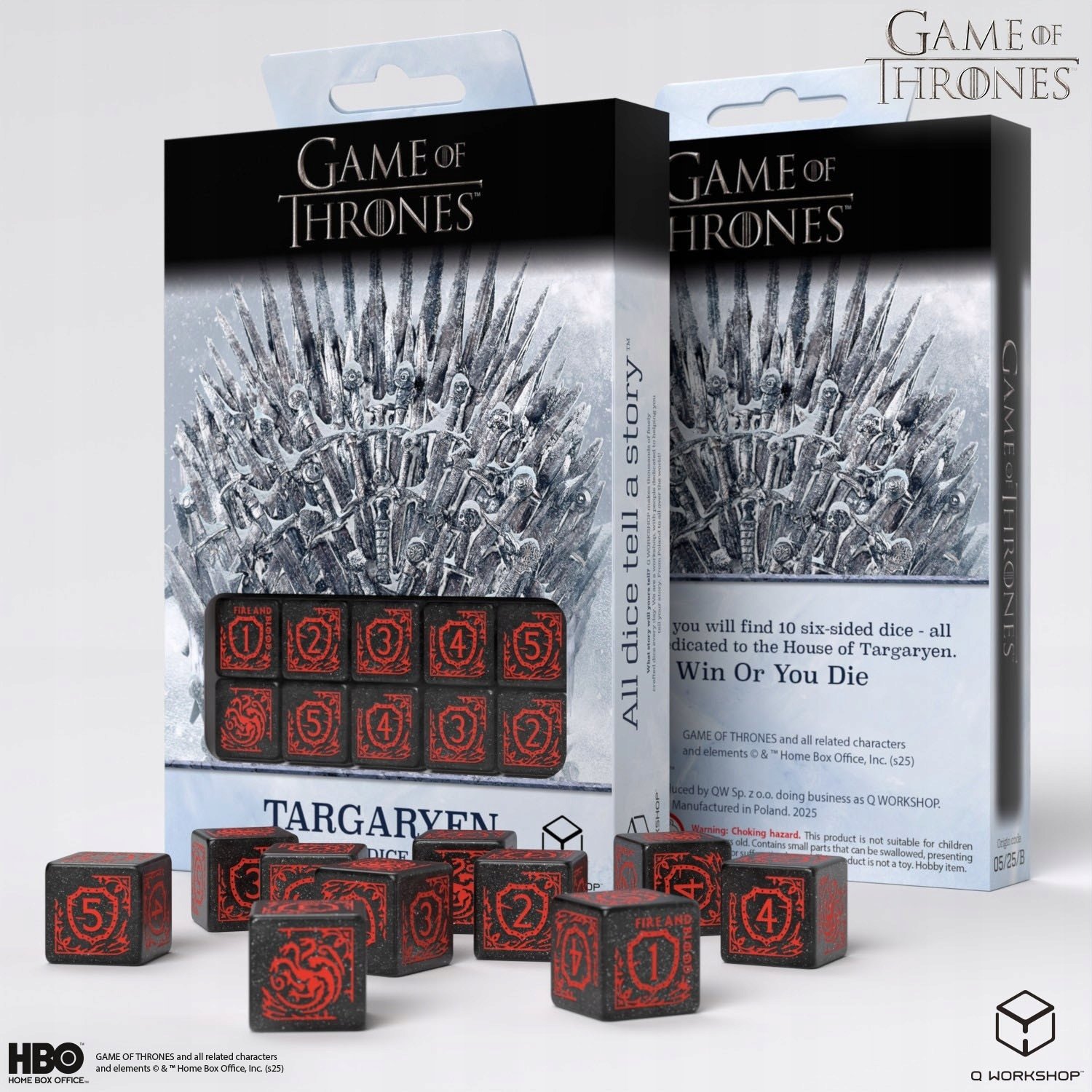 Q-Workshop Komplet ko¶ci D6: Gra o Tron - Targaryen