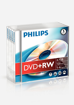 Фото - Оптичний диск Philips DVD+RW 4.7 GB 4x 1 sztuka  (DW4S4J05F/10)