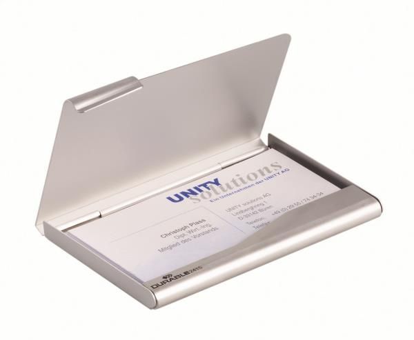 Durable Wizytownik srebrny metalowy (241523)