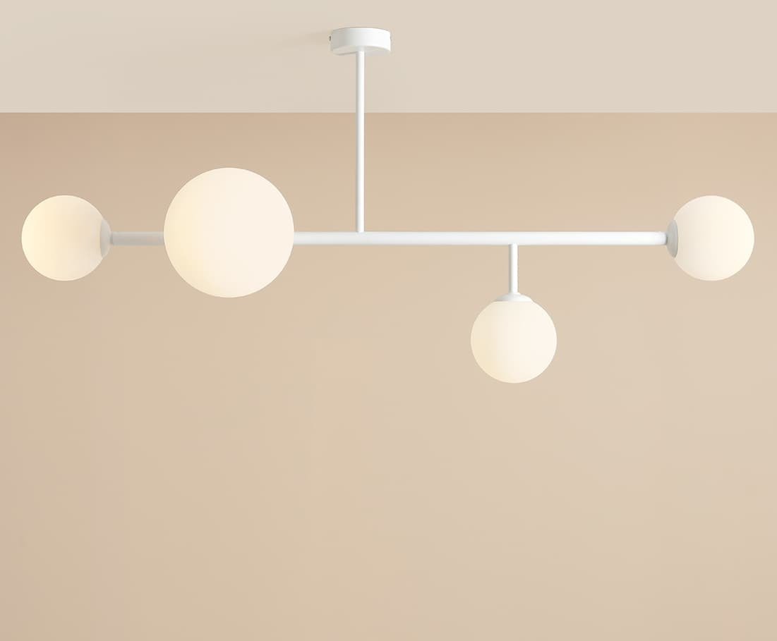 Lampa sufitowa Aldex Lampa sufitowa molekuły Dione 1092PL_L do kuchni kulki biała
