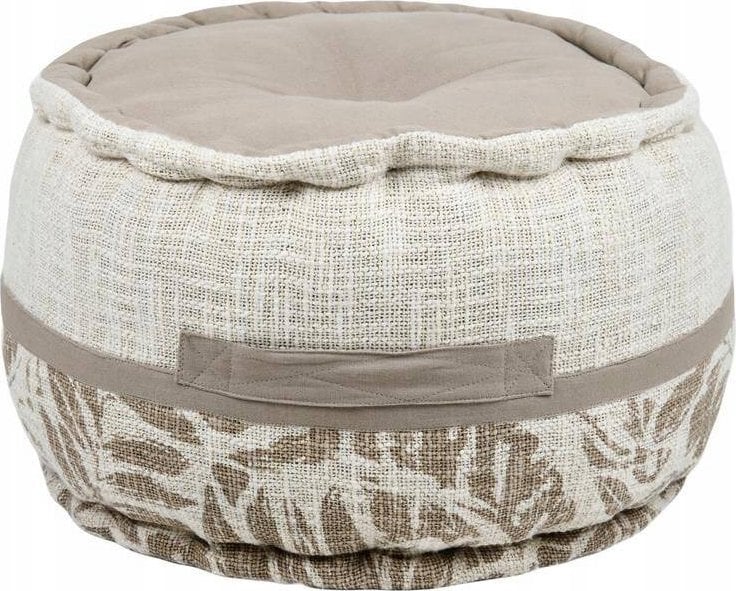 Beliani Bawełniana pufa HEMERA, Ø 40 cm