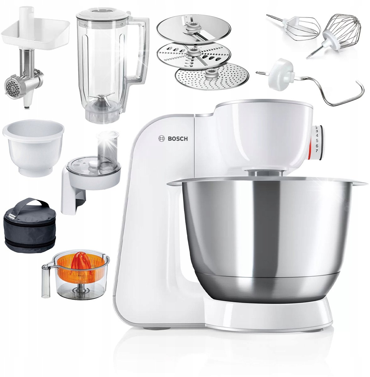 Robot planetarny Bosch Robot planetarny Bosch Serie 4 MUM58258 1000W Tryb Pulsacyjny 3.9L