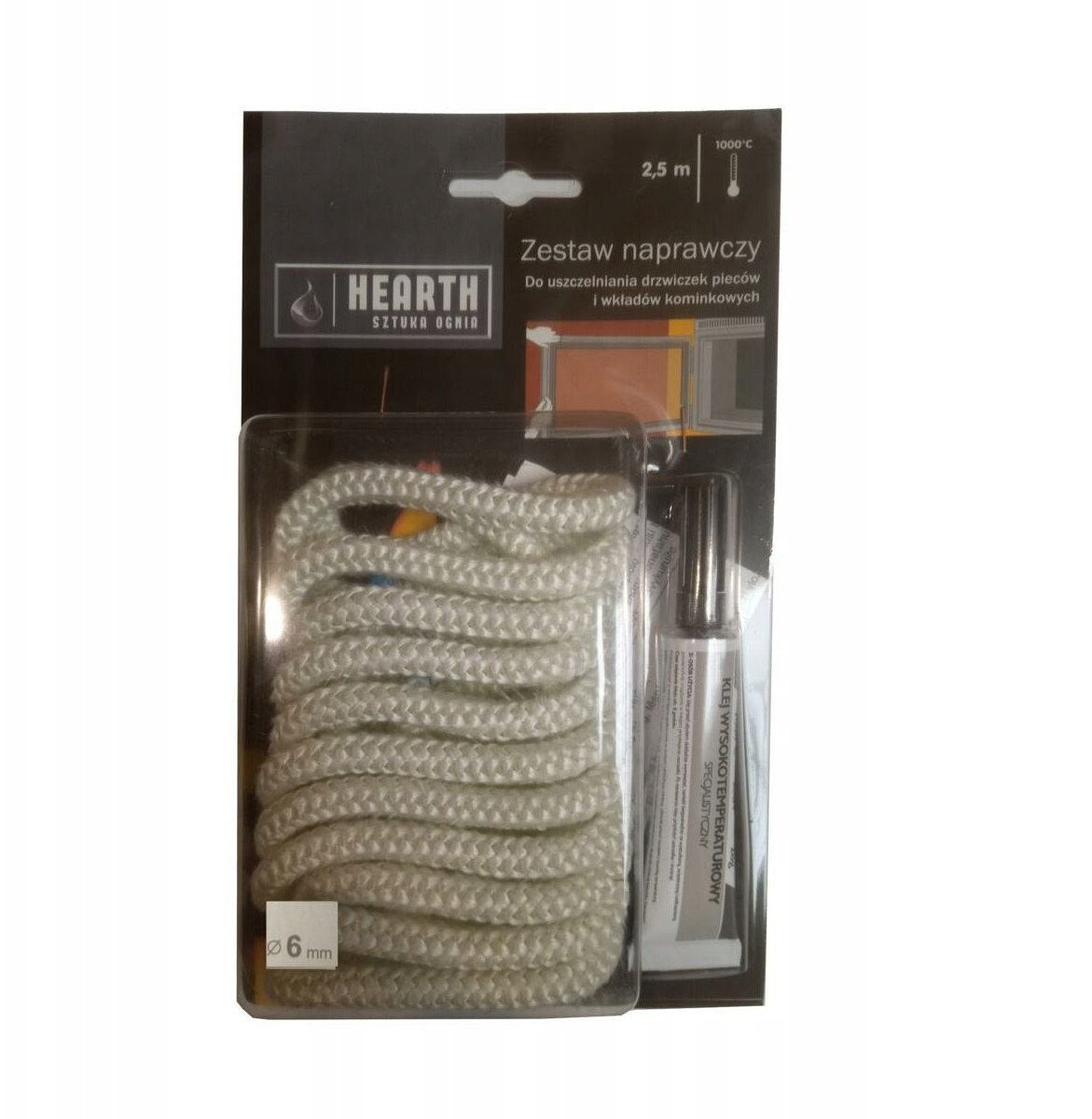 RIBBON FIREPROOF 6MM 2,5M + GLUE